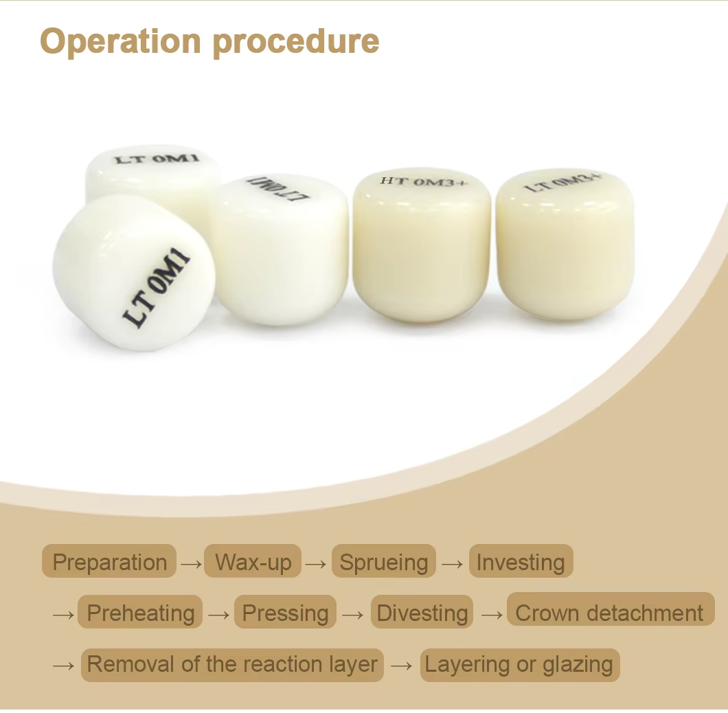 Dental Lithium Disilicate Glass Ceramic Press Ingot